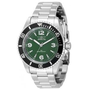 Invicta Men's Stainless Steel Watch with Green Dial